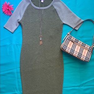 NWT raglan sleeve body con dress XS
